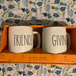 Rae Dunn “Friends Giving” Thanksgiving Mug Set